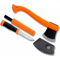 Набор Morakniv Outdoor Kit Orange, нож Morakniv 2000 нержавеющая сталь, цвет оранжевый + топор купить в Одинцове