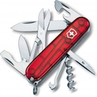 Нож перочинный Victorinox Climber, сталь X55CrMo14, рукоять Cellidor®, полупрозрачный красный купить в Одинцове