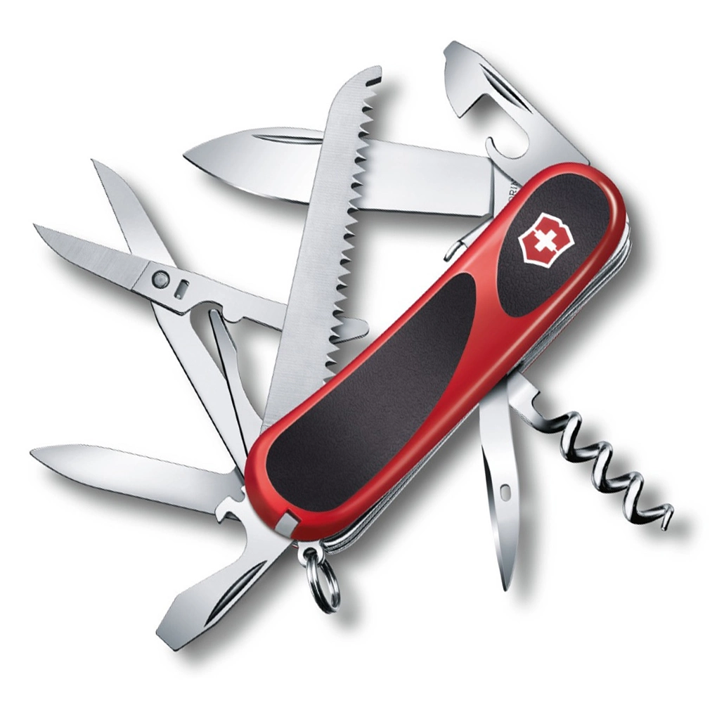 Нож перочинный Victorinox EvoGrip S17, сталь X50CrMoV15, рукоять термопластик GRN, черно-красный