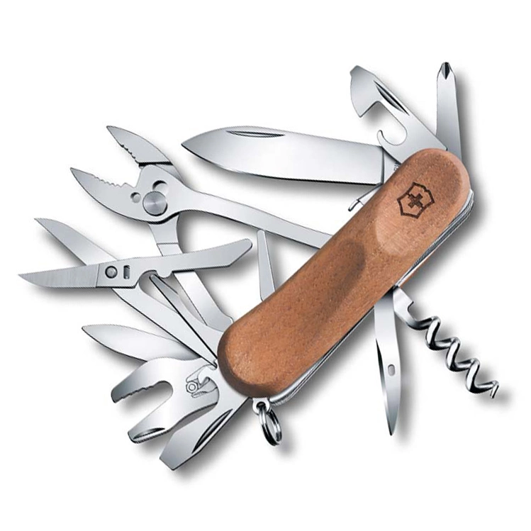 Нож перочинный Victorinox EvoWood S557, сталь X50CrMoV15, рукоять ореховое дерево, коричневый