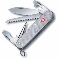 Нож перочинный Victorinox Farmer, сталь X55CrMo14, рукоять алюминиевый сплав Alox, серый купить в Одинцове