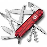 Нож перочинный Victorinox Huntsman, сталь X55CrMo14, рукоять Cellidor®, полупрозрачный красный купить в Одинцове