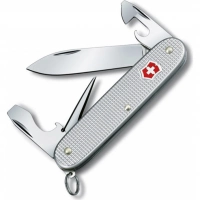 Нож перочинный Victorinox Pioneer, сталь X55CrMo14, рукоять алюминиевый сплав Alox, серый купить в Одинцове