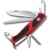 Нож перочинный Victorinox RangerGrip 55 0.9563.C 130мм 12 функций красно-чёрный купить в Одинцове