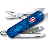 Нож перочинный Victorinox SwissLite Sapphire 0.6228.T2 58мм 7 функций полупрозрачный синий купить в Одинцове