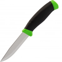 Нож с фиксированным лезвием Morakniv Companion Green, сталь Sandvik 12C27, рукоять пластик/резина, зеленый купить в Одинцове