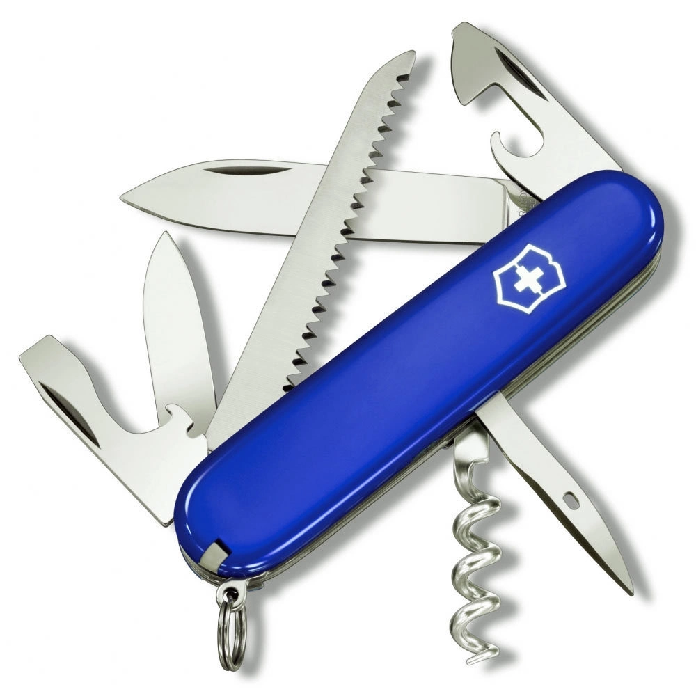 Нож швейцарский Victorinox Camper Blue, сталь X55CrMo14, 13 функций