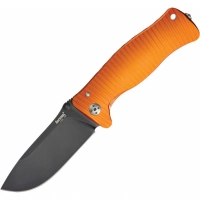 Нож складной LionSteel SR1A OB ORANGE, сталь D2 Black Finish, рукоять алюминий (Solid®), оранжевый купить в Одинцове