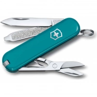 Нож Victorinox Classic SD Colors, Mountain Lake (0.6223.23G) бирюзовый, 7 функций 58мм купить в Одинцове