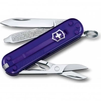 Нож Victorinox Classic SD Colors, Persian Indigo (0.6223.T29G) фиолетовый полупрозрачный, 7 функций 58мм купить в Одинцове