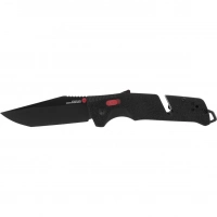 Полуавтоматический складной нож Trident Mk3 Black-Red Tanto, сталь D2, рукоять GRN купить в Одинцове