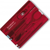 Швейцарская карта Victorinox SwissCard, сталь X45CrMoV15, рукоять ABS-Пластик, красный купить в Одинцове